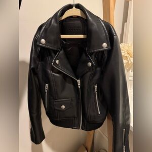 BLANKNYC Girls Faux Leather Moto Jacket Size Small
